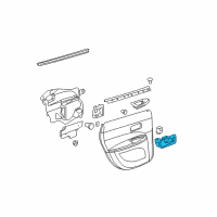 OEM Buick LaCrosse Handle Asm-Rear Side Door Inside (LH) *Cocoa Diagram - 15905274