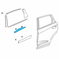 OEM 2022 Acura RDX Garnish, Rear (Berlina Black) Diagram - 72812-TJB-A11ZA