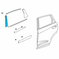 OEM 2022 Acura RDX Garnish Assembly, Rear Diagram - 72970-TJB-A01