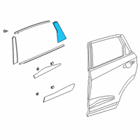 OEM 2022 Acura RDX Garnish Assembly, Rear Diagram - 72721-TJB-A01