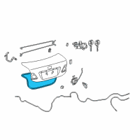 OEM Toyota Corolla Weatherstrip Diagram - 64461-02180