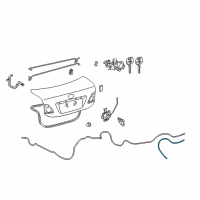 OEM 2019 Toyota Corolla Lock Cable Diagram - 64607-02430