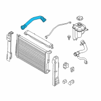 OEM 2016 BMW X5 Radiator Thermostat Line Hose Diagram - 17-12-7-644-095