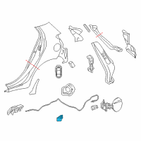 OEM 2014 Scion xD Fuel Door Spring Diagram - 77366-52011