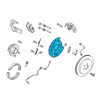 OEM 2014 Lincoln MKT Splash Shield Diagram - DE9Z-2C029-A