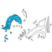 OEM 2019 Honda Civic Fender, Right Front (Inner) Diagram - 74101-TGG-A00