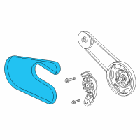 OEM 2001 Chrysler Sebring Belt-ALTERNATOR And A/C Compress Diagram - 4892748AD