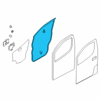 OEM 2015 Nissan NV200 Weatherstrip-Front Door, RH Diagram - 80830-3LM0A