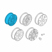 OEM 2005 Ford Freestar Wheel, Alloy Diagram - 3F2Z-1007-BA