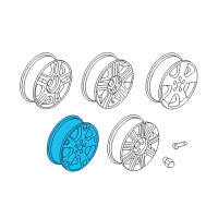 OEM 2005 Ford Freestar Wheel, Alloy Diagram - 6F2Z-1007-G