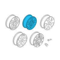 OEM 2006 Mercury Monterey Wheel, Alloy Diagram - 6F2Z-1007-K