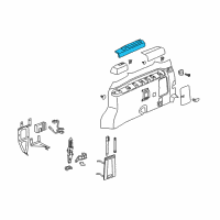 OEM 2007 Chevrolet Uplander Holder-Body Side Rear Trim Panel Cup *Gray M Diagram - 15932810