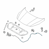 OEM 2015 Kia Forte5 Cable Assembly-Hood Latch Diagram - 81190A7000