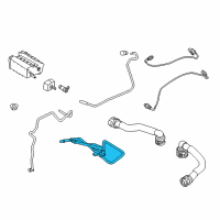 OEM 2014 Ford Fiesta Vent Hose Diagram - D2BZ-9B033-F