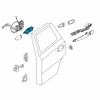 OEM 2017 Infiniti QX60 Handle Assy-Door Inside, Lh Diagram - 80671-3JA0A