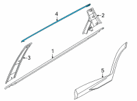 OEM 2022 Hyundai Tucson MOULDING ASSY-RR DR FRAME, LH Diagram - 83850-N9000