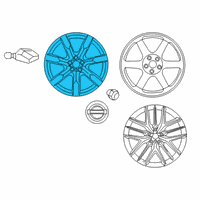 OEM 2016 Nissan GT-R Aluminum Wheel Diagram - D0C00-KB51A