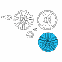 OEM 2018 Nissan GT-R Aluminum Wheel Diagram - D0C00-6AV0A