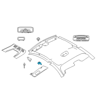 OEM 2015 BMW M235i xDrive Countersupport, Sun Visor Diagram - 51-16-7-325-430