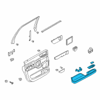 OEM Lincoln Navigator Armrest Diagram - JL7Z-7827540-DA