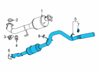 OEM 2020 GMC Sierra 3500 HD Muffler & Pipe Diagram - 84612885