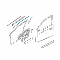 OEM 2008 Nissan Sentra Tape-Front Door Outside, LH Diagram - 80819-ET000