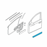 OEM Nissan Sentra MOULDING - Front Door, LH Diagram - 80871-ZT59A