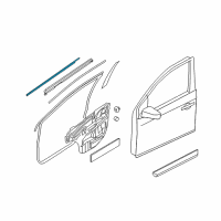 OEM 2012 Nissan Sentra Moulding Assy-Front Door Outside, RH Diagram - 80820-ET000