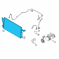 OEM 2019 Nissan Titan XD Condenser & Liquid Tank Assy Diagram - 92100-EZ40A