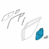 OEM Kia Forte Regulator Assembly-Rear Door Diagram - 83402A7010