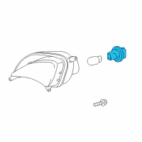 OEM 2022 Toyota Tacoma Signal Lamp Bulb Socket Diagram - 81128-06470