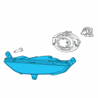 OEM 2017 Chrysler 200 Front Fog Lamp Diagram - 68294360AA