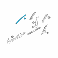 OEM Saturn Astra Molding, Windshield Side Garnish *Grey Diagram - 94709106