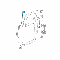 OEM 2012 GMC Sierra 2500 HD Rear Side Door Latch Assembly Upper Diagram - 25992795