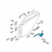 OEM Hyundai Latch Assembly-Rear Door, LH Diagram - 81410-3X010