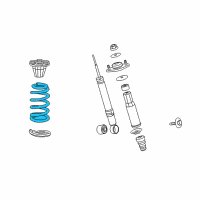 OEM 2008 Acura RL Spring, Rear Diagram - 52441-SJA-J01