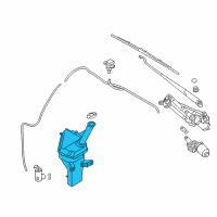 OEM 2014 Hyundai Elantra Windshield Washer Reservoir Assembly Diagram - 98620-3Y500