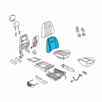 OEM Oldsmobile Silhouette Pad Asm, Driver Seat Back Cushion Diagram - 88897353