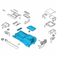 OEM 2017 Ford F-150 Floor Console Diagram - JL3Z-15045A36-AC