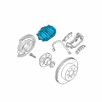 OEM 2007 GMC Sierra 3500 Classic Caliper, Rear Brake (W/O Brake Pads & Bracket) Diagram - 25848329