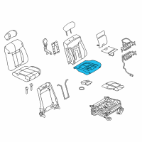 OEM Ford F-150 Seat Cushion Pad Diagram - 9L3Z-15632A22-A