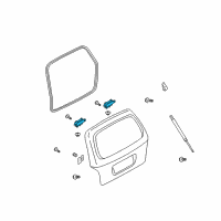 OEM Kia Sedona Hinge Sub Assembly-Back Diagram - 0K53A62210