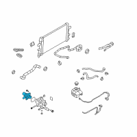 OEM 2009 Saturn Astra Thermostat Diagram - 24435102