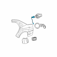 OEM Mercury Lock Release Cable Diagram - F2DZ5428610A