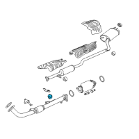 OEM 2011 Acura RL Rubber, Exhaust Mounting Diagram - 18215-SJA-A51