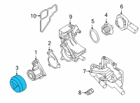 OEM Nissan Kicks Pulley-Fan & Water Pump Diagram - 21051-5RB0A