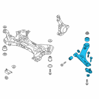 OEM 2014 Hyundai Tucson Arm Complete-Front Lower, LH Diagram - 54500-2S600