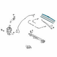 OEM 2019 Toyota Camry Wiper Blade Diagram - 85212-33340