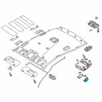 OEM 2018 Hyundai Elantra GT Lens-Overhead Console Lamp, LH Diagram - 92822-G3000