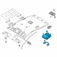 OEM 2018 Hyundai Elantra GT Overhead Console Lamp Assembly Diagram - 92800-G3010-TTX